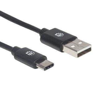 CABLE USB,MANHATTAN,354929,-C V2.0, C-A 2.0M NEGRO 480MBPS - Manhattan