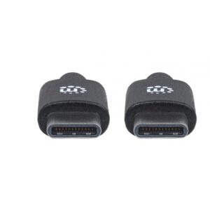 CABLE USB,MANHATTAN,354882,-C V2.0, C-C 3M NEGRO 60W, 480MB - Manhattan
