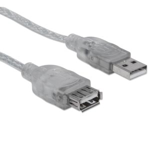 CABLE USB,MANHATTAN,340502, V2.0 EXT. 4.5M PLATA - Manhattan