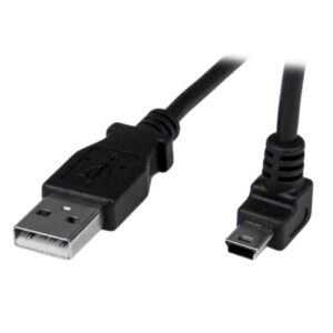 CABLE ADAPTADOR 1M USB A MACHO A MINI USB B MACHO ACODADO EN NGULO HACIA ARRIBA PARA TELFONOS TABLETS DISPOSITIVOS MVILES – S