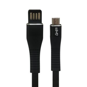 CABLE MICRO USB GHIA PLANO REVERSIBLE/BILATERAL COLOR NEGRO DE 1M - Ghia