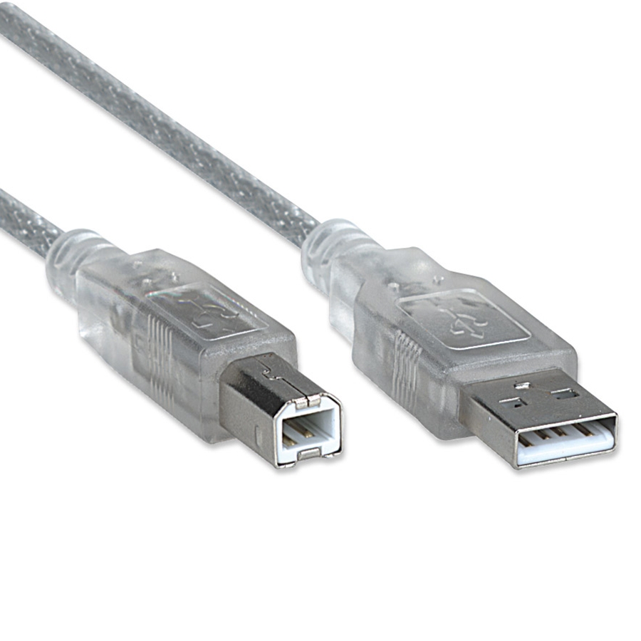 CABLE USB,MANHATTAN,340465,V2.0 A-B 4.5M, PLATA - Manhattan