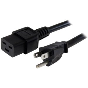 CABLE DE CORRIENTE DE 1.8M DE ALIMENTACION – SERVICIO PESADO – 14AWG – NEMA 5-15P A C19 – 15A 125V – STARTECH.COM MOD. PXT515