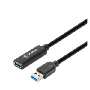 CABLE USB EXTENSIÓN, MANHATTAN,1537517,V3.2 EXT. ACTIVA 10.0M NEGRO - Manhattan