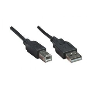 CABLE USB,MANHATTAN,374507, V2.0 A-B 0.5M, NEGRO - Manhattan