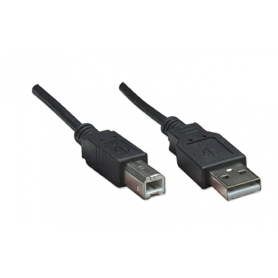 CABLE USB,MANHATTAN,374507, V2.0 A-B 0.5M, NEGRO - Manhattan