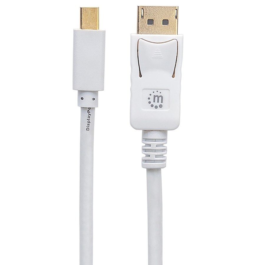 CABLE DISPLAYPORT,MANHATTAN,324748, – MINIDP M-M 2.0M BLANCO - Manhattan