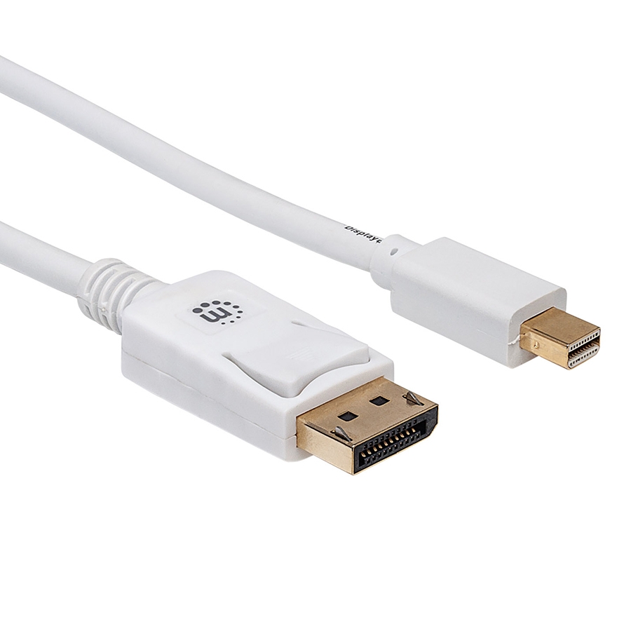 CABLE DISPLAYPORT,MANHATTAN,324748, – MINIDP M-M 2.0M BLANCO - Manhattan