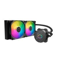 DISIPADOR DE ENFRIAMIENTO LIQUIDO COOLER MASTER MASTERLIQUID ML240L CORE ARGB/NEGRO/VENTILADORES DE 120MM SOCKET 1851/1700/12