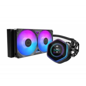 DISIPADOR DE ENFRIAMIENTO LIQUIDO COOLER MASTER MASTERLIQUID ATMOS II LCD 240 / ARGB / NEGRO / GAMER - Cooler Master