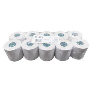 PAQUETE ROLLO PAPEL TERMICO GHIA PTG57N / 57X60 MM /PARA IMPRESORAS DE 58MM / REACCION NEGRO / 10 UNIDADES - Ghia