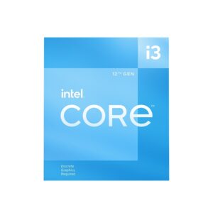 PROCESADOR INTEL CORE I3-12100F S-1700 12A GEN /3.3 – 4.3 GHZ /CACHE 12MB /4 CORES /SIN GRAFICOS /CON DISIPADOR /COMPUTO BASI