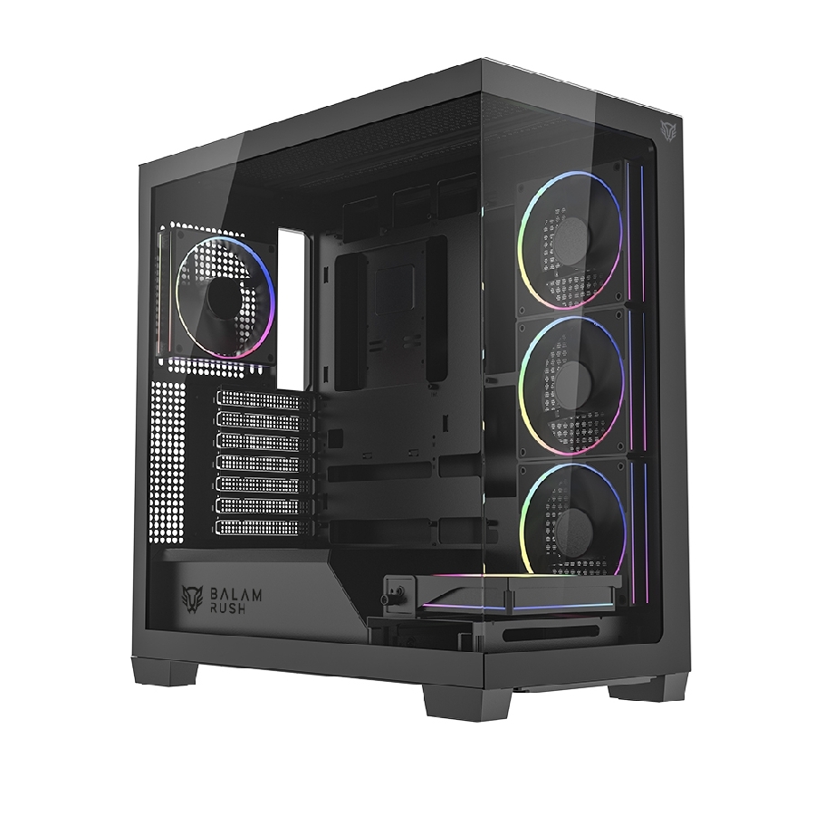 GABINETE GAMER BALAM RUSH TANK POLAR 7900 / MEDIA TORRE / ATX – M-ATX – ITX / VENTILADORES INCLUIDOS / CRISTAL TEMPLADO / SOP