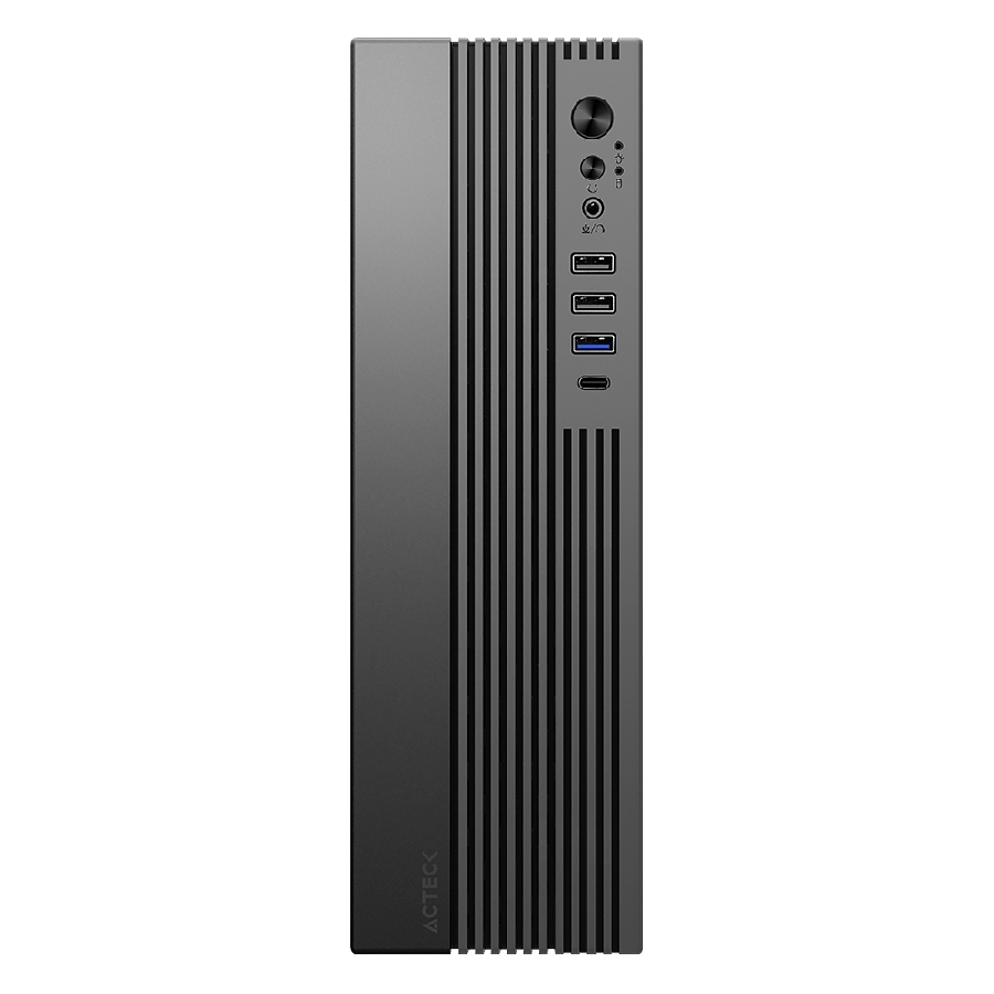 GABINETE ACTECK ONEX GS450 / MINI TORRE SLIM / MICRO ATX – MINI ITX / LECTOR SD / DOBLE POSICION / FUENTE DE PODER FLEX ATX 4