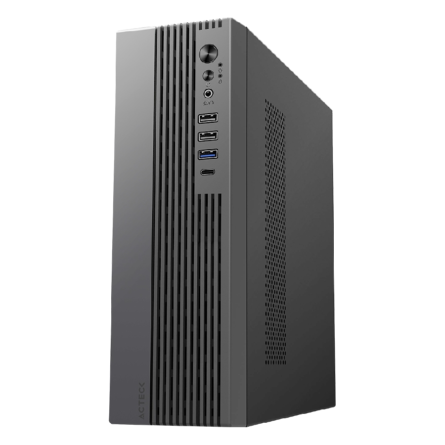 GABINETE ACTECK ONEX GS450 / MINI TORRE SLIM / MICRO ATX – MINI ITX / LECTOR SD / DOBLE POSICION / FUENTE DE PODER FLEX ATX 4