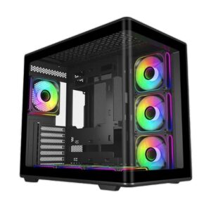 GABINETE COOLER MASTER ELITE 600, ARGB FAN 7 / NEGRO / TORRE INTERMEDIA / MINI-ITX / MINI-DTX / MICRO-ATX / ATX / PANEL PANOR