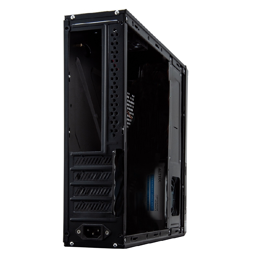 GABINETE ACTECK ATOM GS240 / MICRO TORRE SLIM / MICRO ATX, MINI ITX / FUENTE DE PODER SFX 450W / LECTOR DE TARJETAS / METAL /