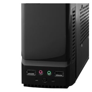 GABINETE ACTECK ATOM GS240 / MICRO TORRE SLIM / MICRO ATX, MINI ITX / FUENTE DE PODER SFX 450W / LECTOR DE TARJETAS / METAL /