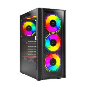 GABINETE GAMER BALAM RUSH DRAGONFLY CRYSTALGM745 / MEDIA TORRE / ATX, MICRO ATX, MINI ITX / VENTILADOR RGB / PANEL CRISTAL TE