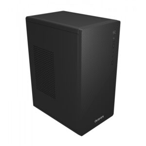 GABINETE MICRO TORRE QUARONI MICRO ATX, MINI ITX / 2USB 2.0 / FRONT ZIGZAG/ FUENTE 500 W/1 VENTILADOR INCLUIDO/NEGRO - Quaron