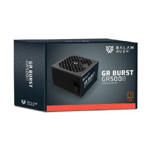FUENTE DE PODER GAMER BALAM RUSH GR BURST GR500B / 500 W / CERTIFICADA / 80 PLUS BRONZE / ATX / NO MODULAR / BAJO NIVEL DE RU