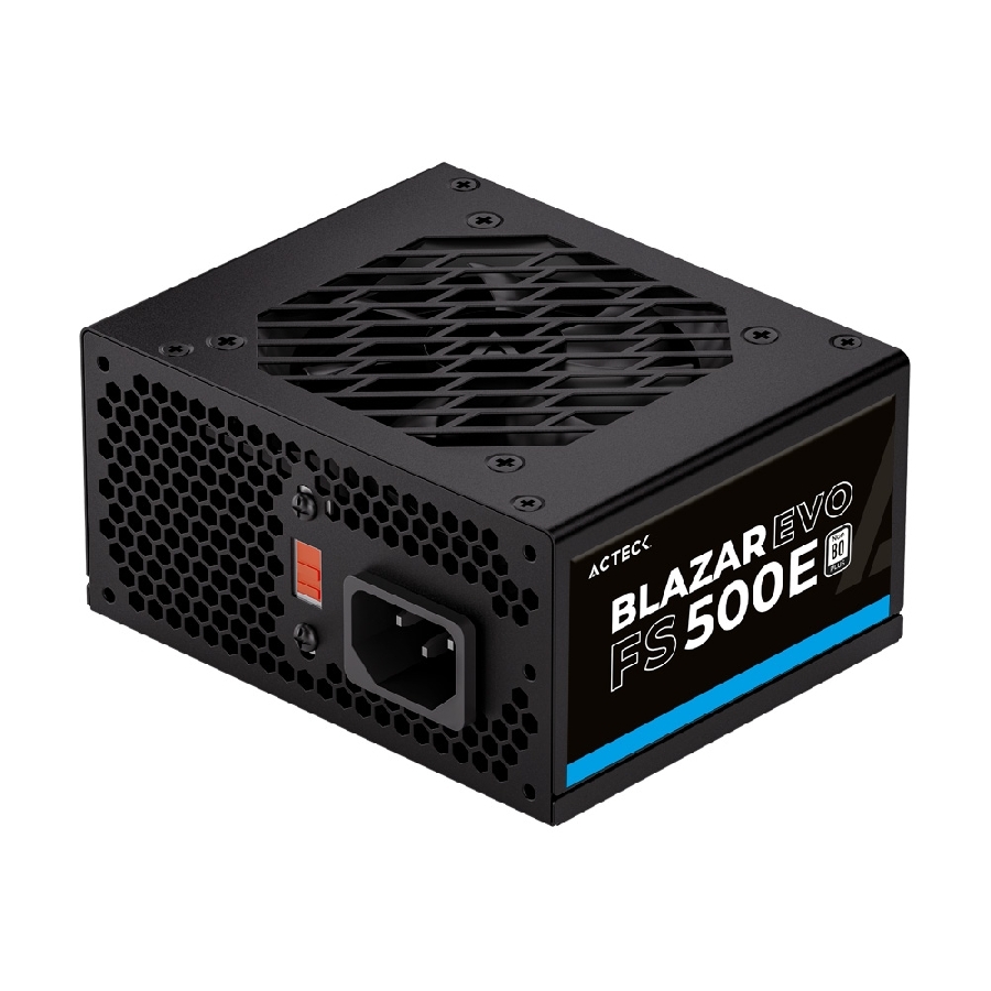 FUENTE DE PODER ACTECK BLAZAR EVO FS500E / ATX / SFX / 500 W /SLIM / NO MODULAR / VENTILADOR 80 MM / NEGRO / ES-05002E - Acte
