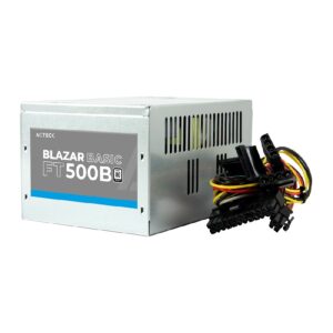FUENTE DE PODER ACTECK BLAZAR BASIC FT500B / ATX / 500 W / VENTILADOR 120 MM / BAJO NIVEL DE RUIDO / METALICO / AC-938150 - A