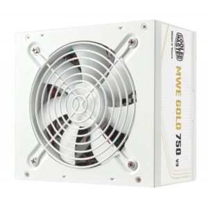 FUENTE DE PODER COOLER MASTER 750W / BLANCO / MWE V3 ATX 3.1 / 80PLUS GOLD CERTIFICADA / NO MODULAR / GAMER - Cooler Master