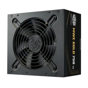 FUENTE DE PODER COOLER MASTER 750W MWE V3 ATX 3.1/80PLUS GOLD CERTIFICADA/NO MODULAR/GAMER - Cooler Master