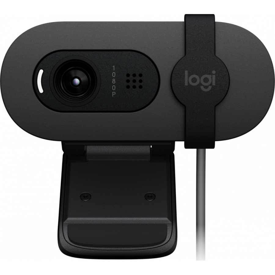 WEBCAM LOGITECH BRIO 100 GRAFIITO FHD 1080 A 30 FPS 58° RIGHTLIGHT 2, MICROFONO USB-A WIN/ MAC / CHROME