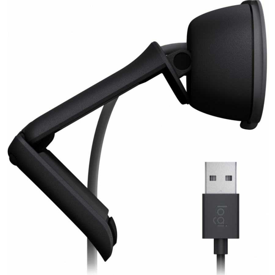 WEBCAM LOGITECH BRIO 100 GRAFIITO FHD 1080 A 30 FPS 58° RIGHTLIGHT 2, MICROFONO USB-A WIN/ MAC / CHROME