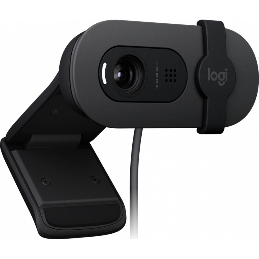WEBCAM LOGITECH BRIO 100 GRAFIITO FHD 1080 A 30 FPS 58° RIGHTLIGHT 2, MICROFONO USB-A WIN/ MAC / CHROME