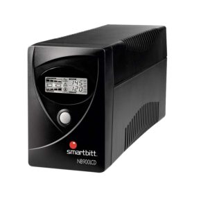 NO-BREAK INTERACTIVO SMARTBITT SBNB900LCD 900VA/450W, CLAVIJA NEMA 5-15P, 6 CONTACTOS TIPO NEMA 5-15R CON RESPALDO DE BATERIA