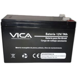 BATERIA DE REEMPLAZO VICA 12V 7AH, GENERICA COMPATIBLE CON EL 80% DE NO BREAKS DE OTRAS MARCAS, 1 AÑO DE GARANTIA - Vica