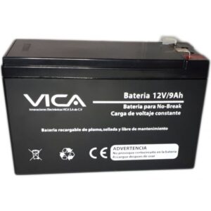 BATERIA DE REEMPLAZO VICA 12V 9AH, GENERICA COMPATIBLE CON EL 80% DE NO BREAKS DE OTRAS MARCAS, 1 AÑO DE GARANTIA - Vica