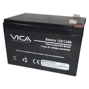 BATERIA DE REEMPLAZO VICA 12V 12AH, GENERICA COMPATIBLE CON EL 80% DE NO BREAKS DE OTRAS MARCAS, 1 AÑO DE GARANTIA - Vica