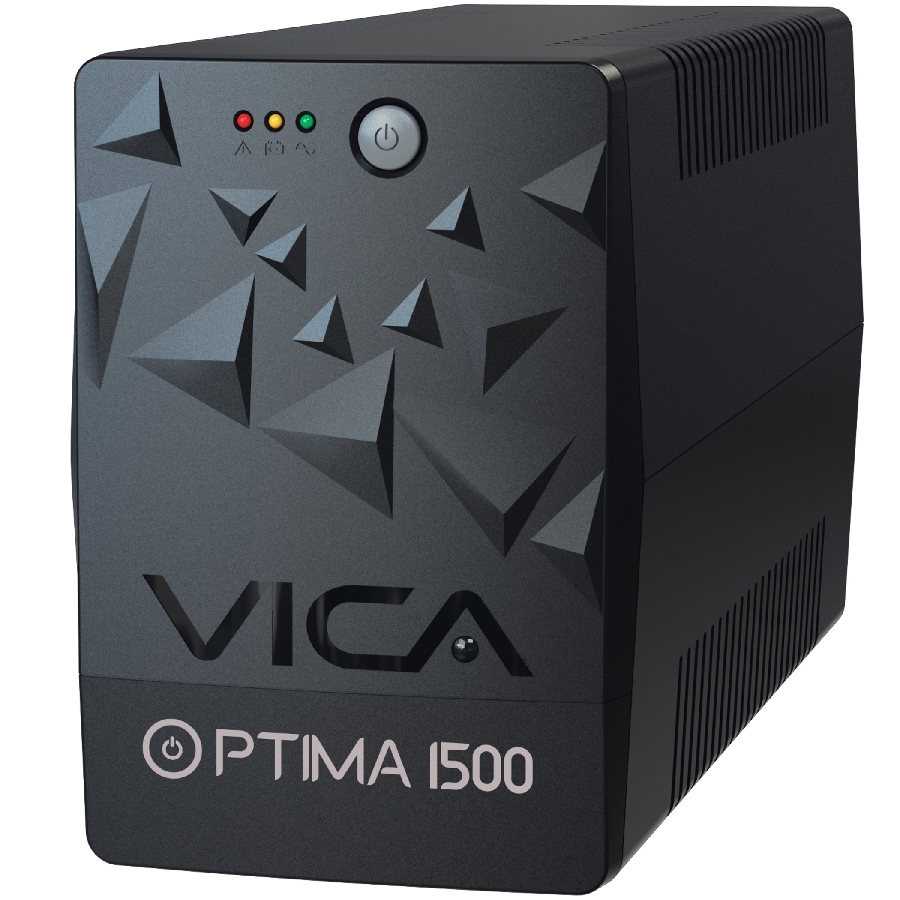 NO BREAK UPS VICA OPTIMA 1500 1500VA/900W 8 TOMAS REGULADAS Y RESPALDADAS NEMA 5-15R, RJ11/45, 3 AÑOS DE GARANTIA - Vica