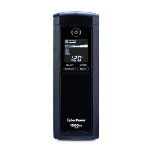 NO BREAK CYBERPOWER CP1500AVRLCD 1500VA/ 900 WATTS, INTERACTIVO,TORRE, 12 NEMA 5-15R, 6 RESPALDO Y 6 SUPRESIN, 3 AÑOS DE GARA