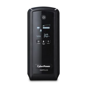 NOBREAK CYBERPOWER CP1000PFCLCD 1000VA / 600W, LCD INTELIGENTE, ONDA SENOIDAL PURA PFC, AVR, TORRE, 10 NEMA 5-15R, 5 RESPALDO