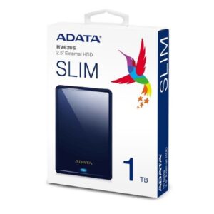 DISCO DURO EXTERNO ADATA HV620S 1TB PORTATIL 2.5 USB 3.2 WINDOWS MAC LINUX DASHDRIVE SLIM COLOR AZUL AHV620S-1TU31-CBL - Adat