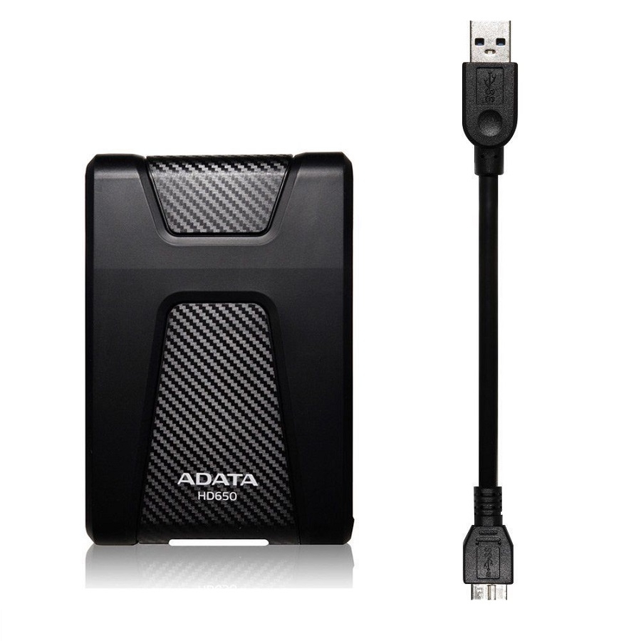 DISCO DURO EXTERNO ADATA HD650 1TB PORTATIL 2.5 USB 3.2 WINDOWS MAC LINUX CONTRAGOLPES COLOR NEGRO AHD650-1TU31-CBK - Adata