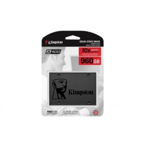 UNIDAD DE ESTADO SOLIDO KINGSTON INTERNO A400 960GB 2.5 SATA3 7MM LECT.500/ESCRIT.450MB/S PC/LAPTOP SA400S37/960G