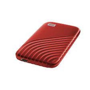 UNIDAD DE ESTADO SOLIDO SSD EXTERNO WD MY PASSPORT 1TB PORTATIL USB 3.2 TIPO C ROJO WINDOWS MAC BACKUP ENCRIPTACION WDBAGF001