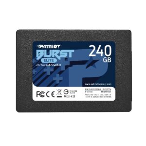 UNIDAD DE ESTADO SOLIDO INTERNO 240GB PATRIOT BURST ELITE 2.5 SATA 3 LECT.450/ESCR.320MBS 7MM PC/LAPTOP/MINIPC SIN BACKET - P