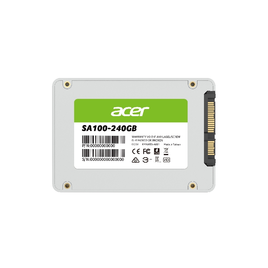 UNIDAD DE ESTADO SOLIDO SSD INTERNO ACER SA100 240GB 2.5 SATA3 LECT.560 ESCRIT. 500 MBS 7MM PC LAPTOP MINIPC BL.9BWWA.102 - B