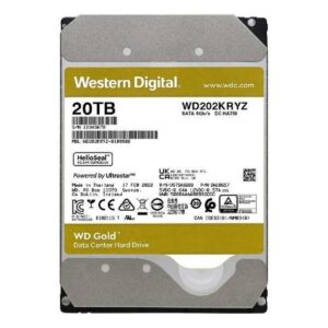 DISCO DURO INTERNO WD GOLD 20TB 3.5 ESCRITORIO SATA3 6GB/S 512MB 7200RPM 24X7 HOTPLUG NAS DVR NVR SERVER DATACENTER WD202KRYZ