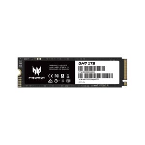 UNIDAD DE ESTADO SOLIDO SSD INTERNO PREDATOR GM7 1TB M.2 2280 NVME 2.0 PCIE GEN 4X4 LECT.7400 ESCRIT.6500 MBS 3D TLC NAND PC 
