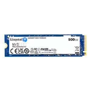UNIDAD DE ESTADO SOLIDO KINGSTON INTERNO SNV3S NV3 500GB M.2 2280 NVME PCIE GEN 4X4 LECT.5000/ESCRIT.3000 MB/S PC/LAPTOP/MINI