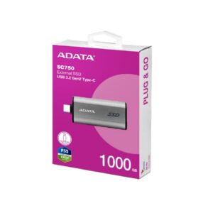 UNIDAD DE ESTADO SOLIDO EXTERNO 1TB ADATA SC750 PORTATIL USB TIPO C NEGRO WINDOWS MAC LINUX ANDROID PS4/5 XBOX SERIES X S (SC