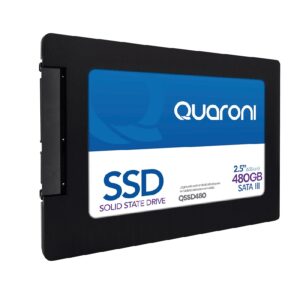 UNIDAD DE ESTADO SOLIDO SSD QUARONI 2.5 480GB SATA3 6GB/S 7MM LECT 530MB/S ESCRIT 470MB/S - Quaroni